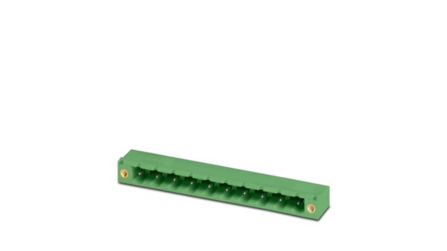Phoenix Contact GMSTB Series Straight Wave Soldering PCB Header, 11 Contact(s), 7.62mm Pitch, 1 Row(s), Shrouded