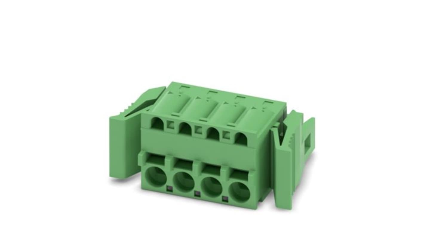 Phoenix Contact FKCS Series PCB Connector, 4-Contact, 5.08mm Pitch, Latching, 1-Row, Push In Spring Termination