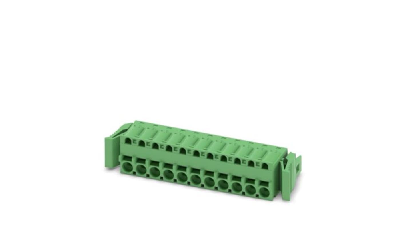 Phoenix Contact FKCS 2 Series PCB Connector, 11-Contact, 5.08mm Pitch, Latching, 1-Row, Push In Spring Termination