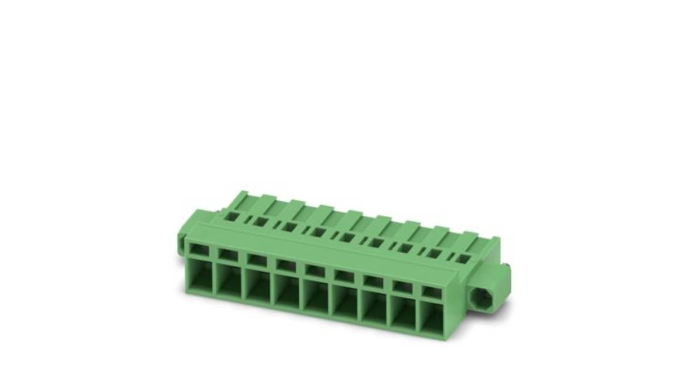 Phoenix Contact MSTBC Series PCB Connector, 9-Contact, 5.08mm Pitch, Screw, 1-Row, Crimp Termination