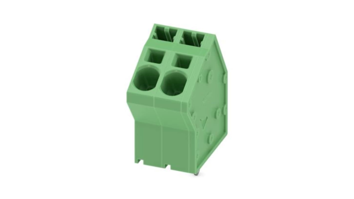 Phoenix Contact SPTA Series PCB Terminal Block, 2-Contact, 7.5mm Pitch, Wave Soldering, 1-Row, Push In Spring