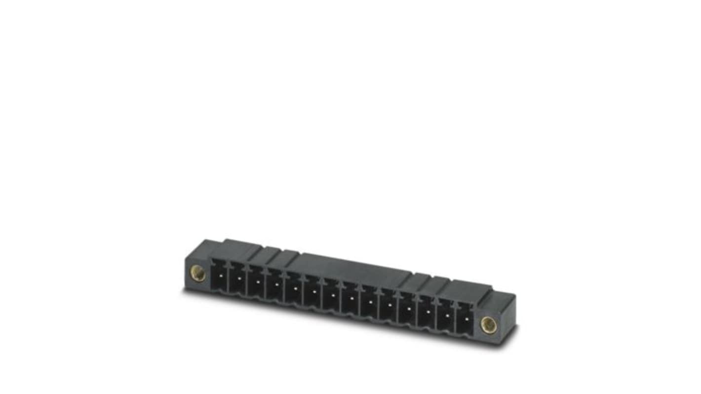 Phoenix Contact MC Series Straight Solder Mount PCB Header, 15 Contact(s), 3.5mm Pitch, 1 Row(s), Shrouded