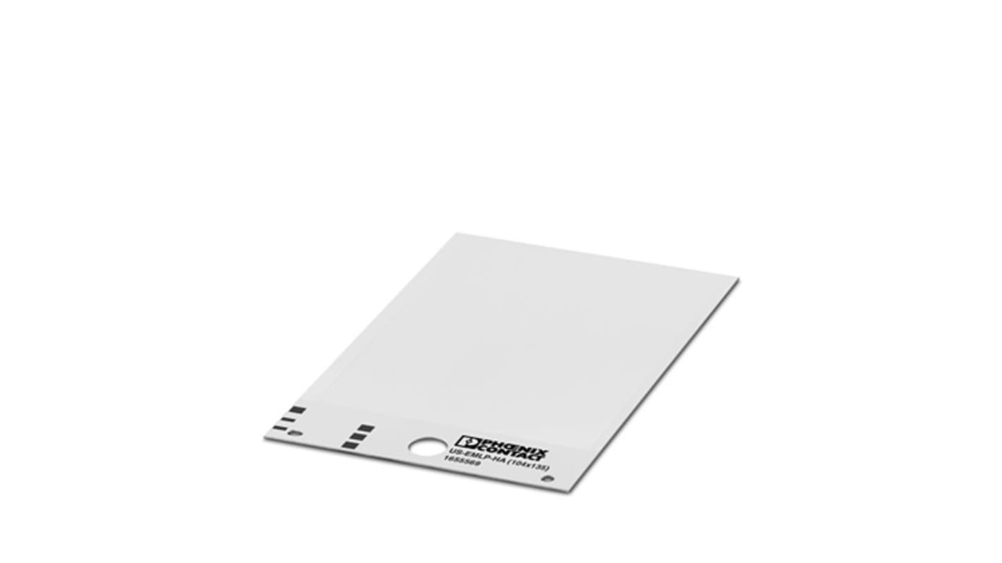 Phoenix Contact US-EMLP-HA on White Label, 53.7mm Label Length, 84.9mm Label Width