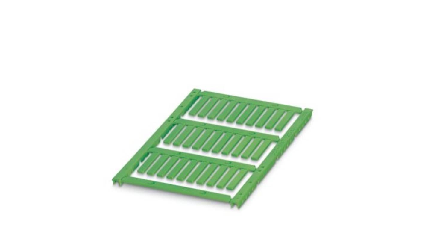 Phoenix Contact UCT-WMT Insert Cable Marker, Green, Pre-printed "Unlabeled", 1.5 → 35mm Cable, for Conductor And