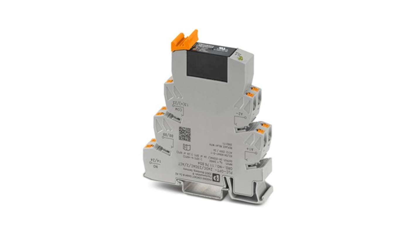 Phoenix Contact 1176 Series Solid State Interface Relay, 250 V ac Control, 25 mA Load, DIN Rail Mount