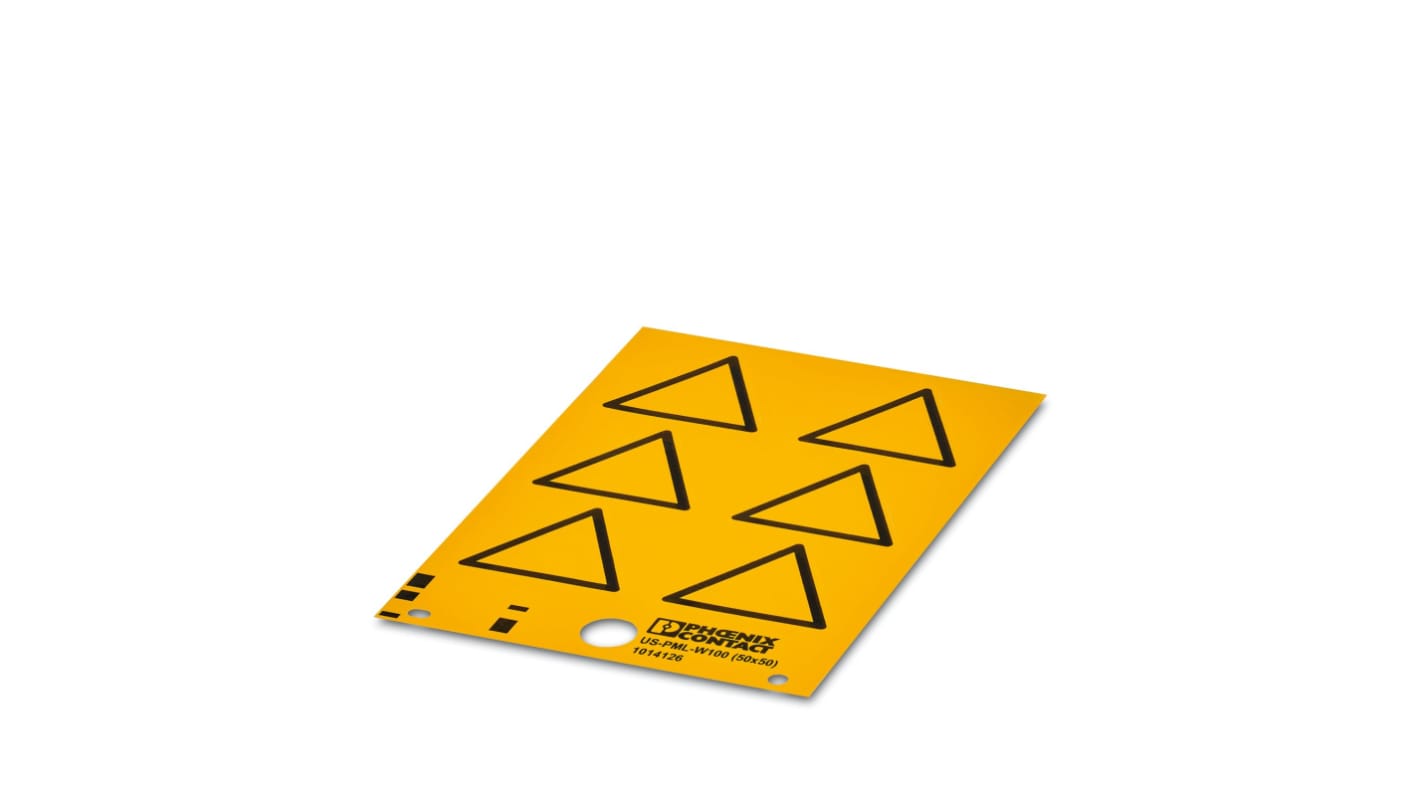 Phoenix Contact Black/Yellow PVC Safety Labels 50mm