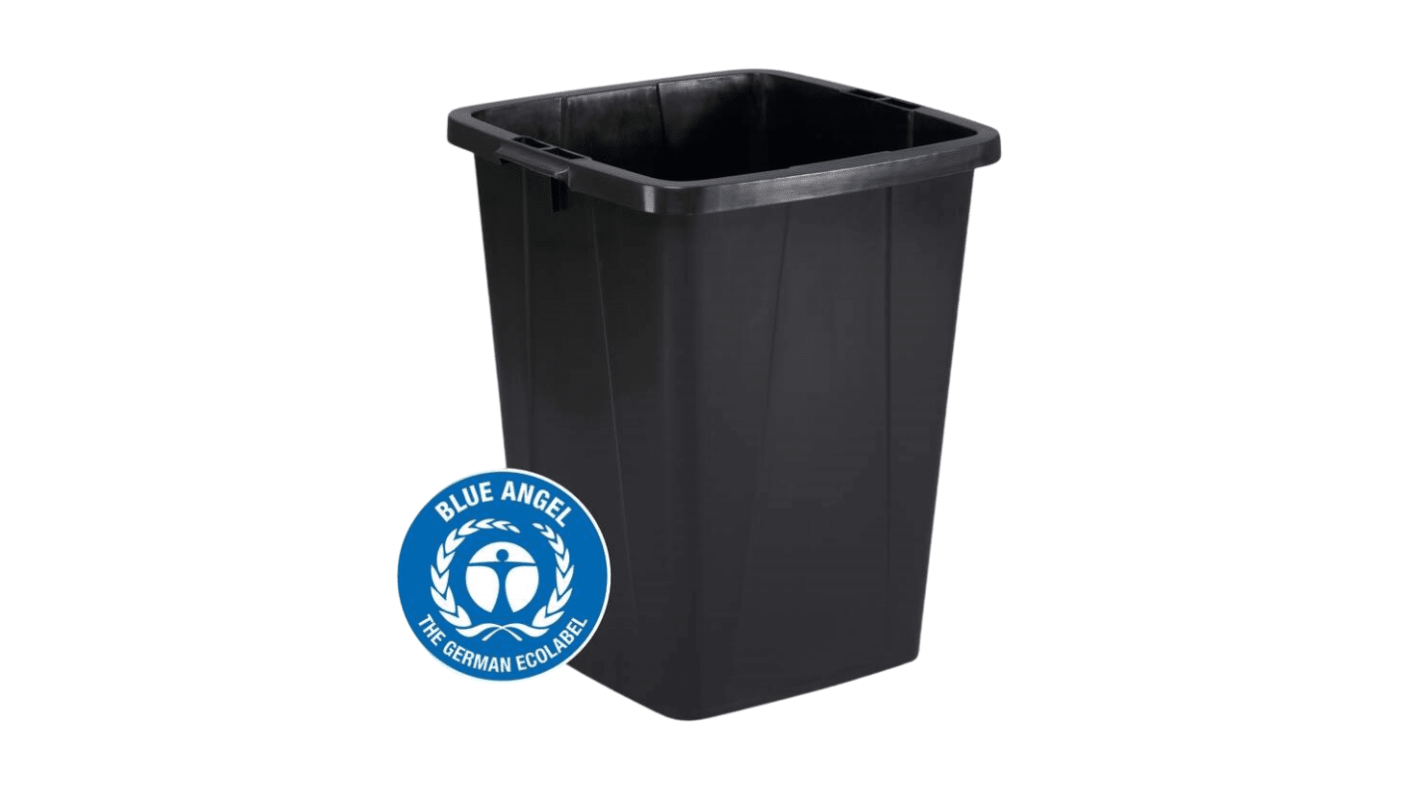 Pojemnik na odpady 90L, kolor: Czarny, materiał: Plastik, Durable