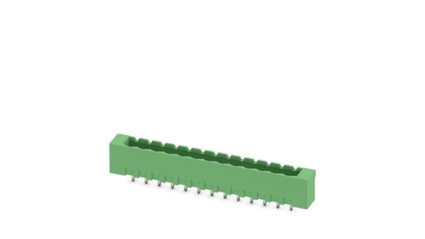 Phoenix Contact MSTBVA Series Vertical Wave Soldering PCB Header, 13 Contact(s), 5.08mm Pitch, 1 Row(s), Shrouded