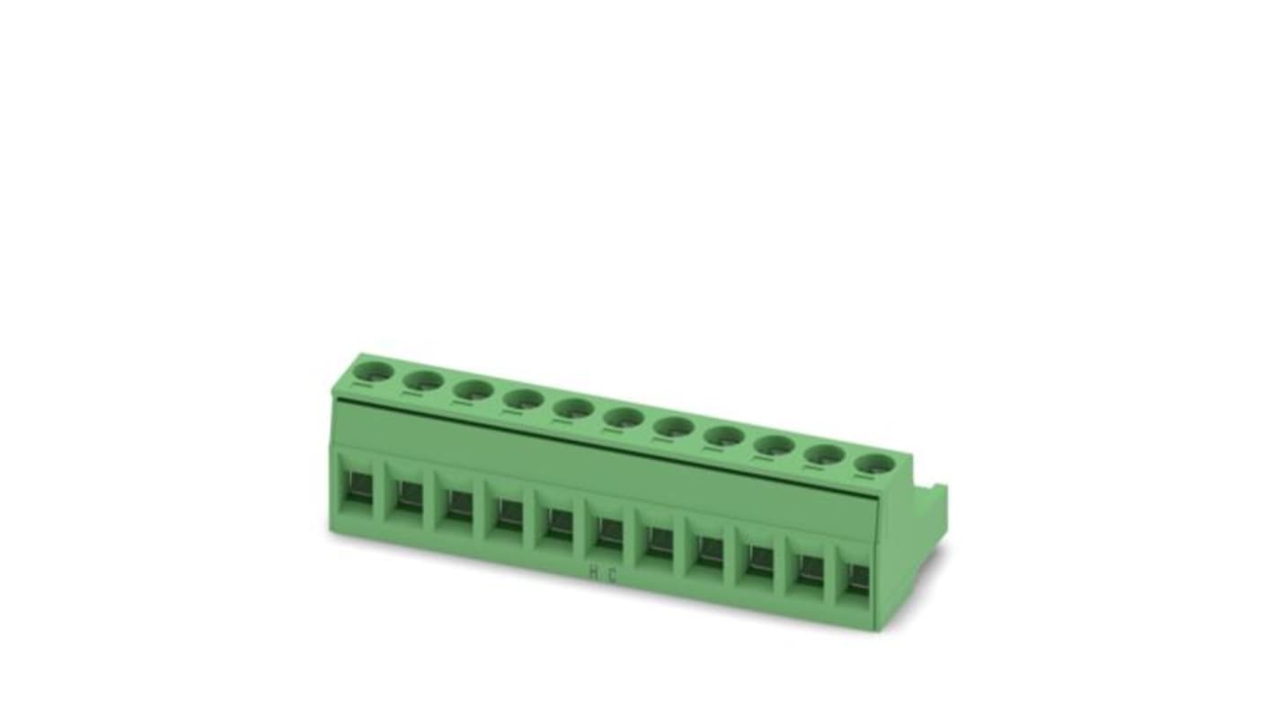 Phoenix Contact MSTB 2 Series PCB Connector, 11-Contact, 5.08mm Pitch, 1-Row, Screw Termination