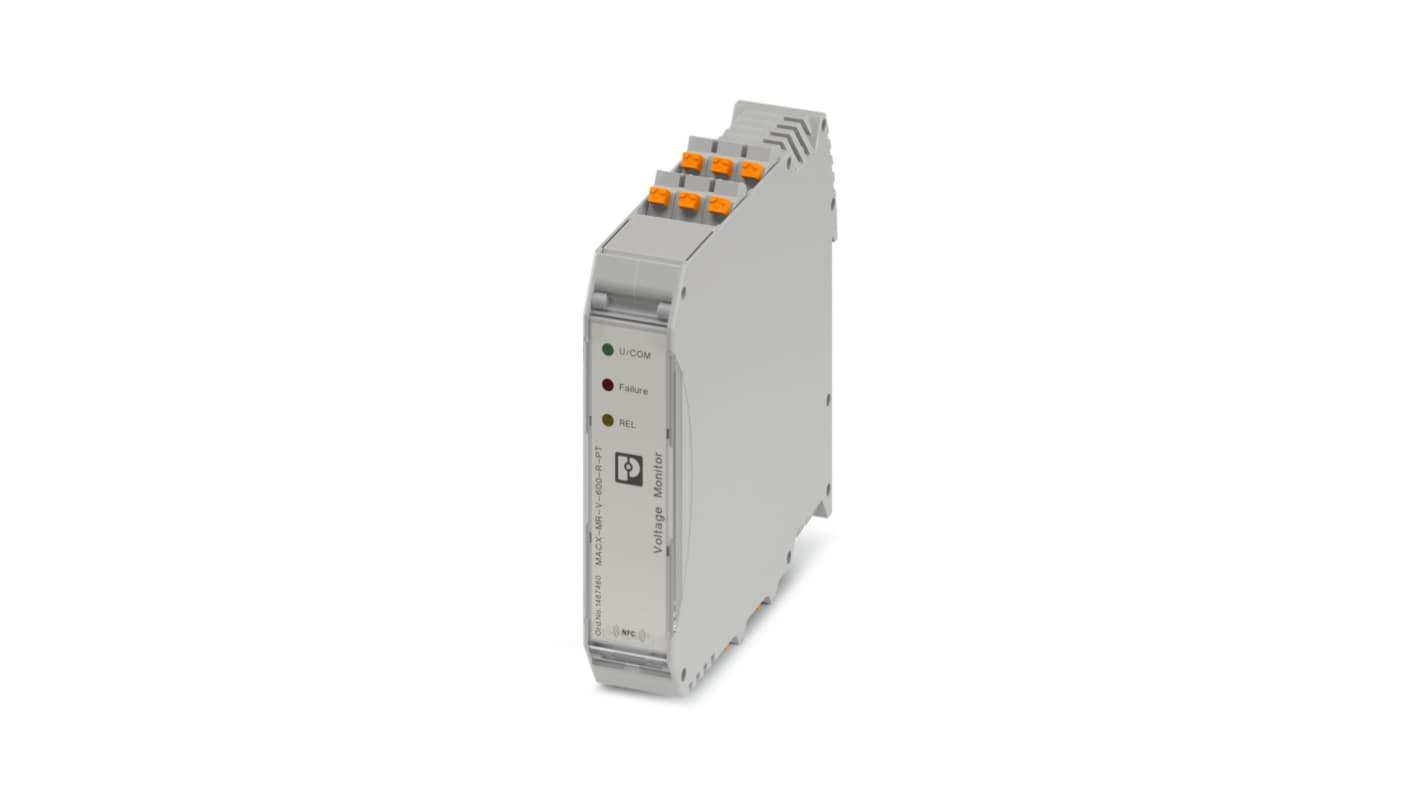 Phoenix Contact Phase Voltage Monitoring Relay, 1 Phase, 1PDT, DIN Rail