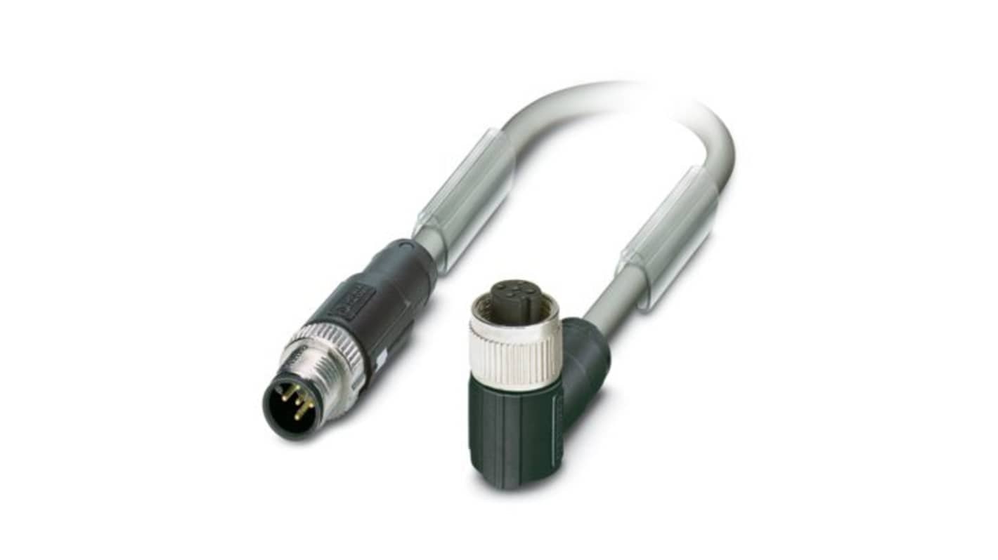 Phoenix Contact SAC Bus Cable, 5 Cores, 0.25 mm², Bus, Screened, 2m, Silver Grey Polyurethane PUR Sheath, 24 AWG