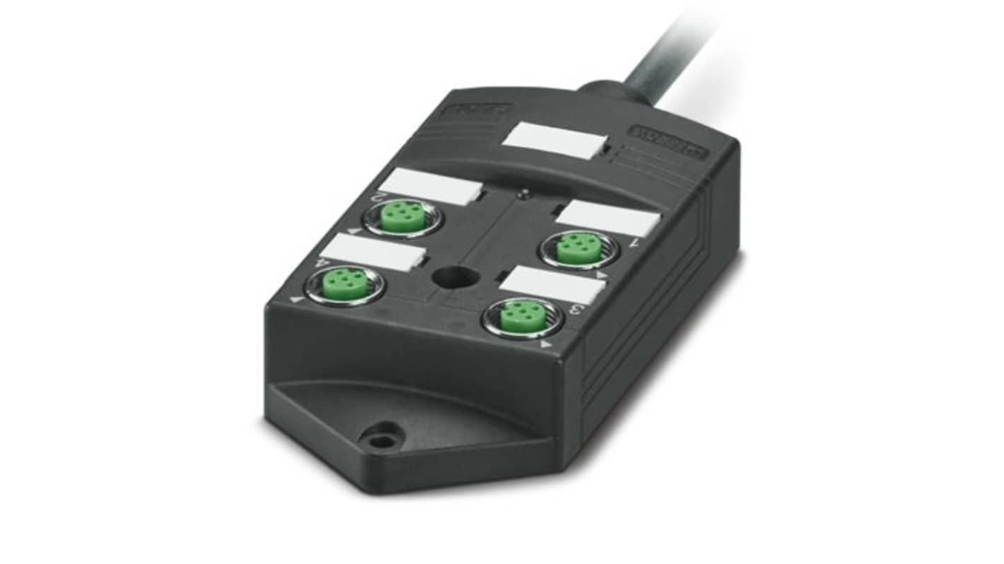 Phoenix Contact M12分线盒, 4端口, 5线路, IO-Link, 24V 直流, 10m线长, SACB系列