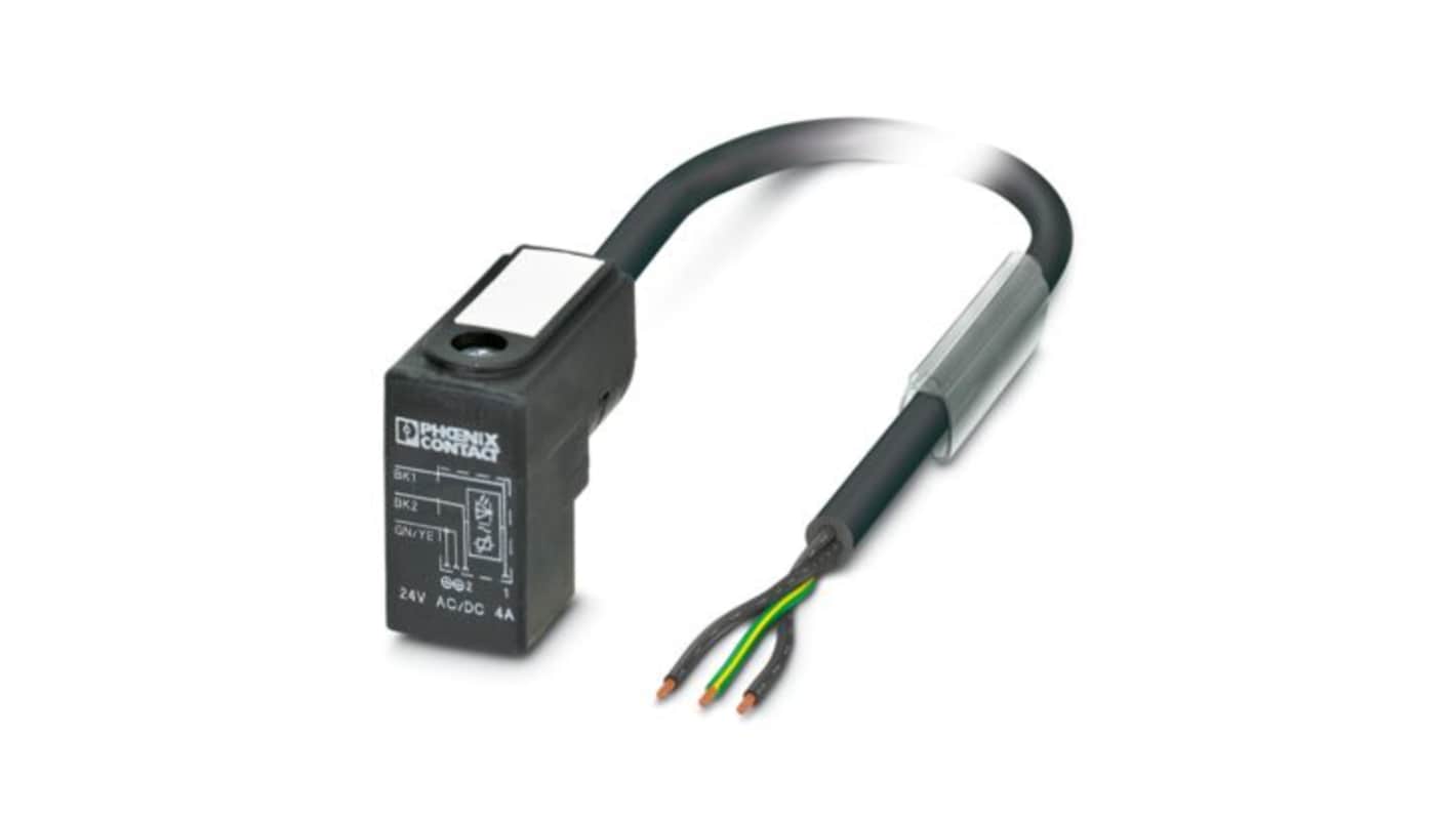 Phoenix Contact Free Ends to 3 way Valve Connector Sensor Actuator Cable, 3m