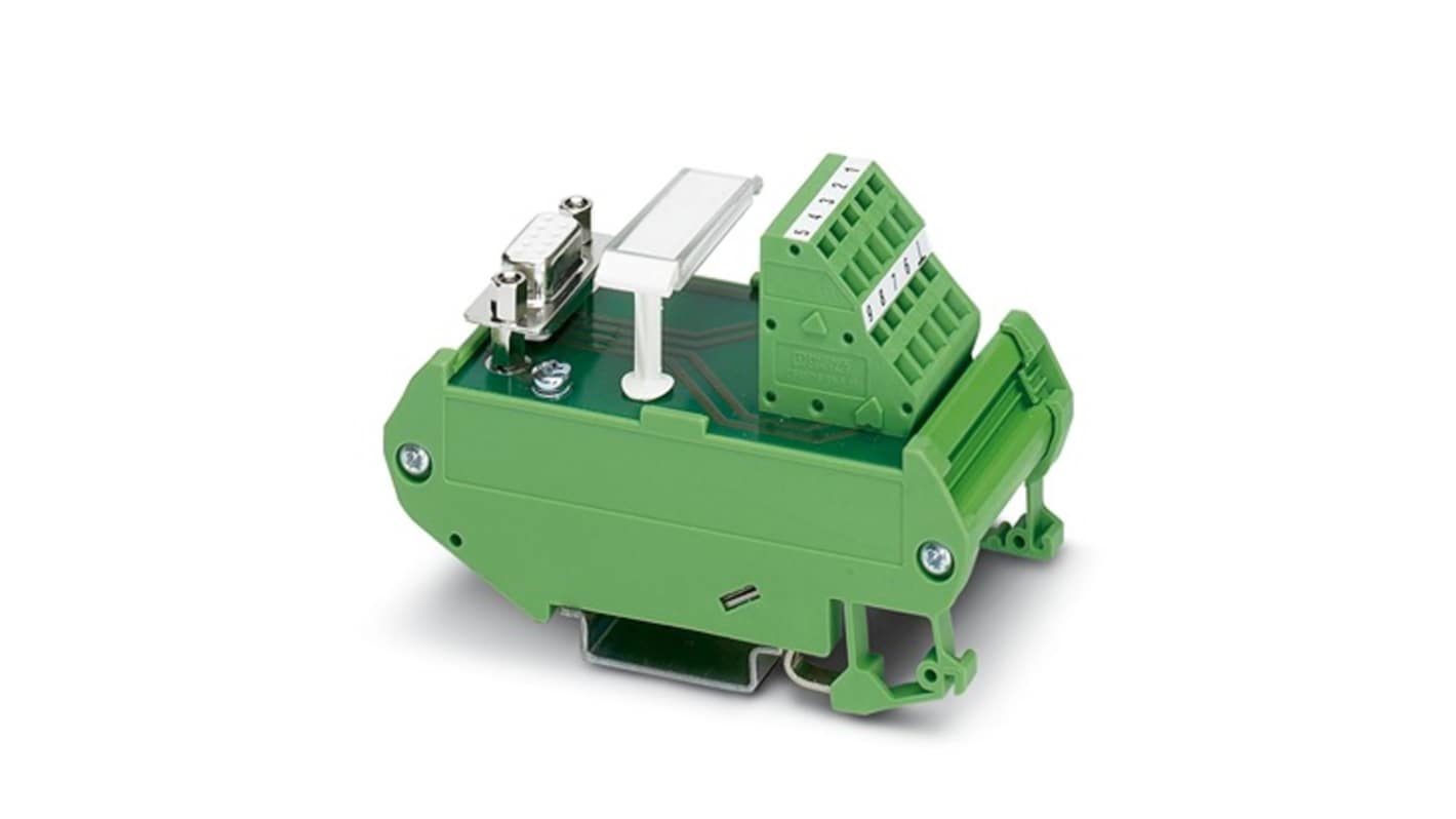 Modulo di interfaccia, Phoenix Contact, D-sub, Montaggio guida DIN, Femmina, 9 poli, 2.5A