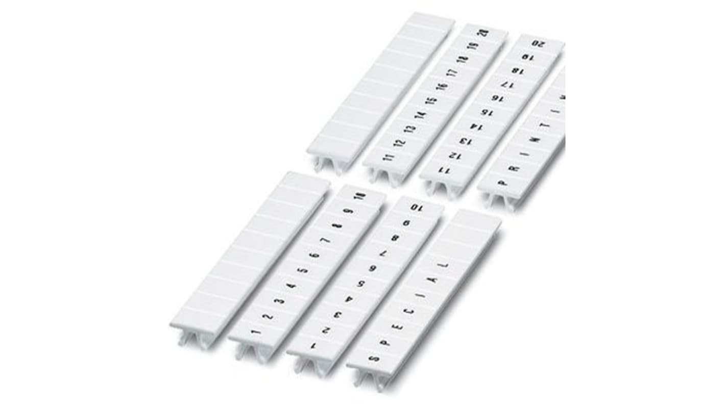 Phoenix Contact, ZB6 Marker Strip for use with Terminal Blocks