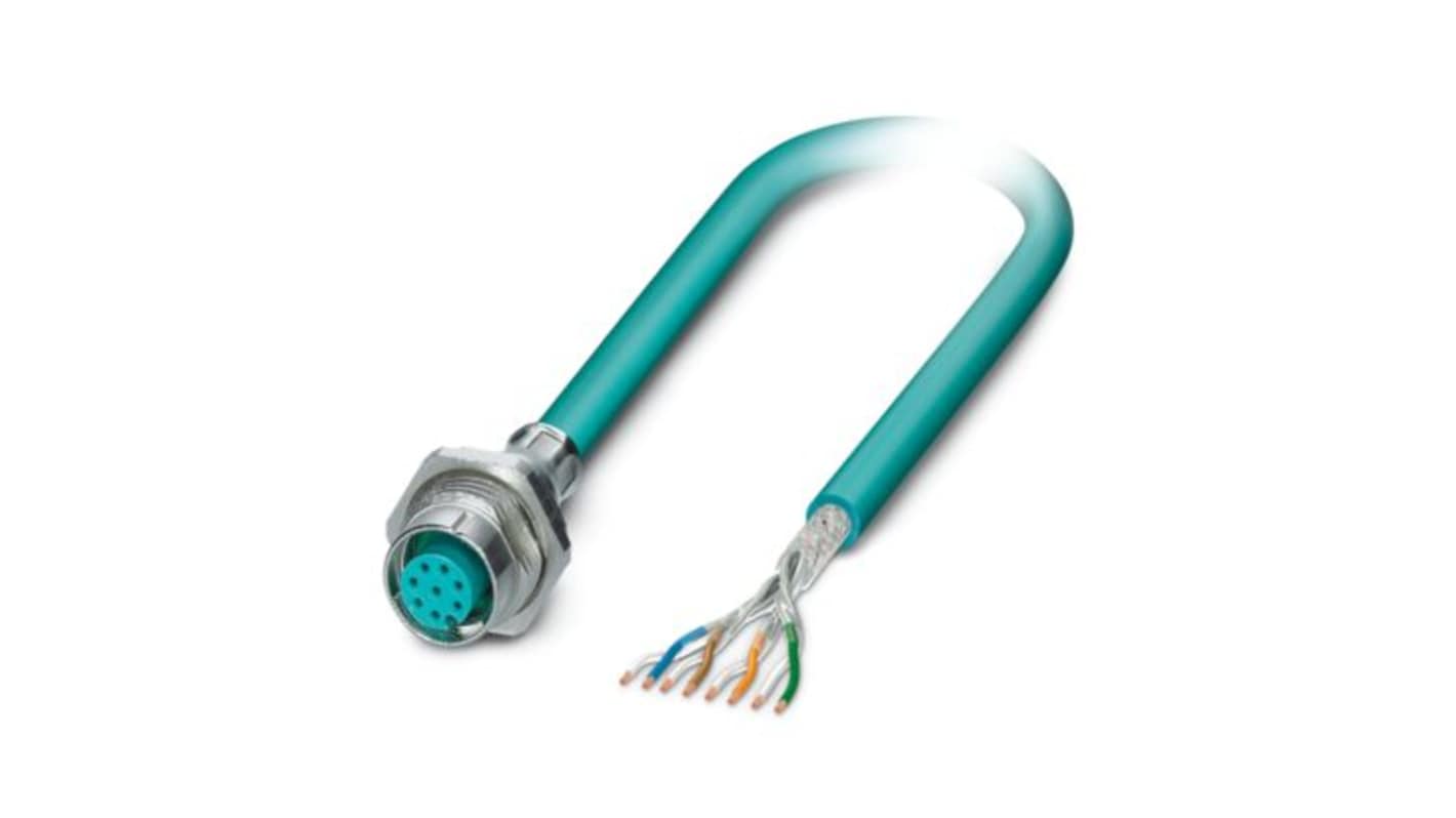 Phoenix Contact Connector, 8 Contacts, Rear Mount, M12 Connector, Socket, Female, IP65, IP67, VS Series