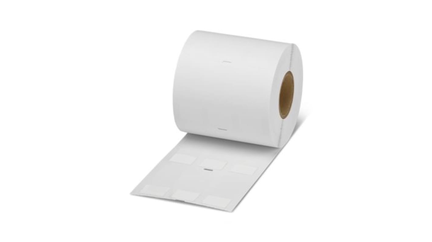 Phoenix Contact WML HF Adhesive Cable Label, White, Pre-printed "Unlabeled", 6.1 → 14.2mm Cable, for Cylindrical