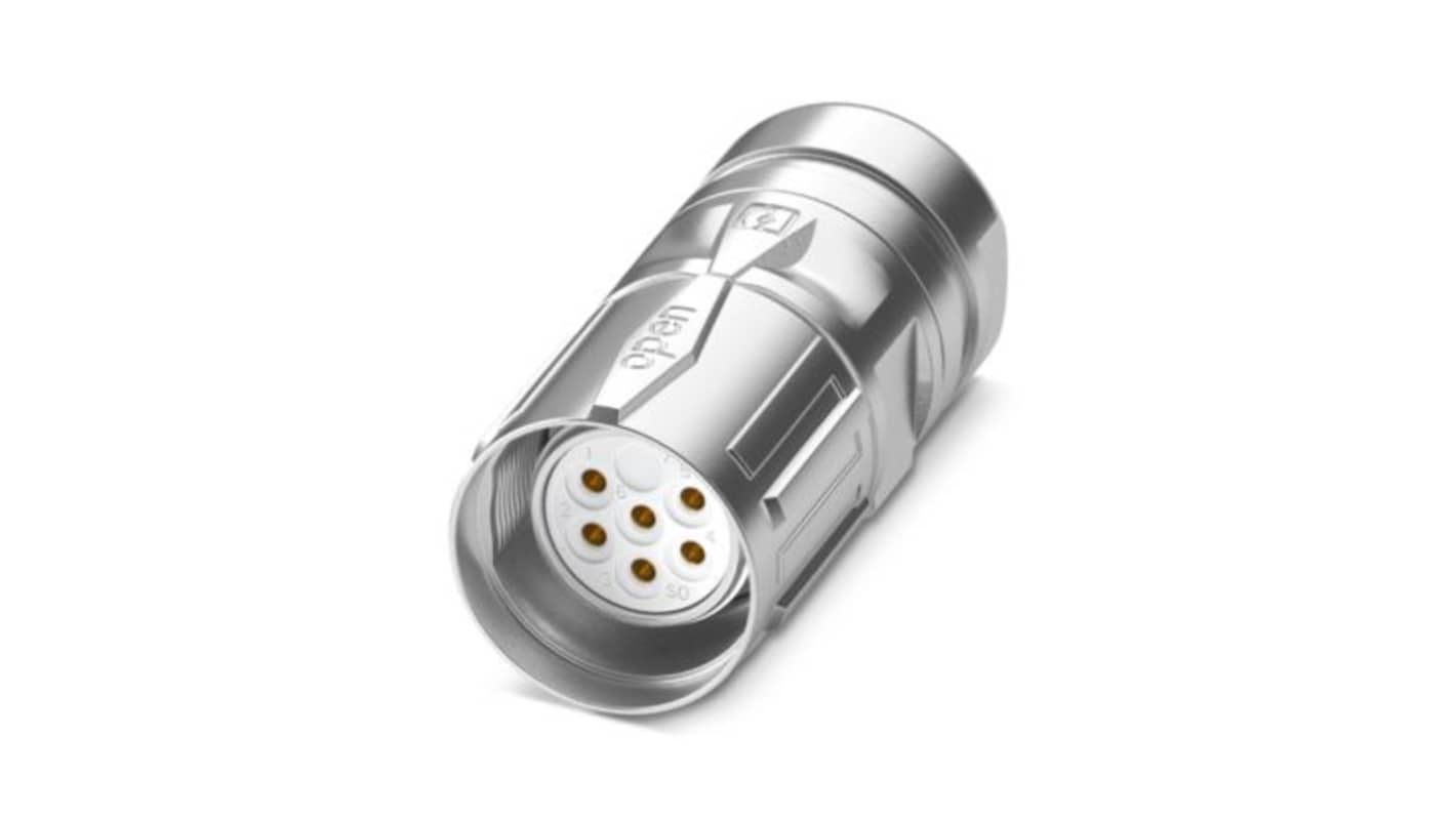 Phoenix Contact Circular Connectors, 9 Contacts, Cable Mount, M23 Connector, Plug, Male, IP67, CA Series