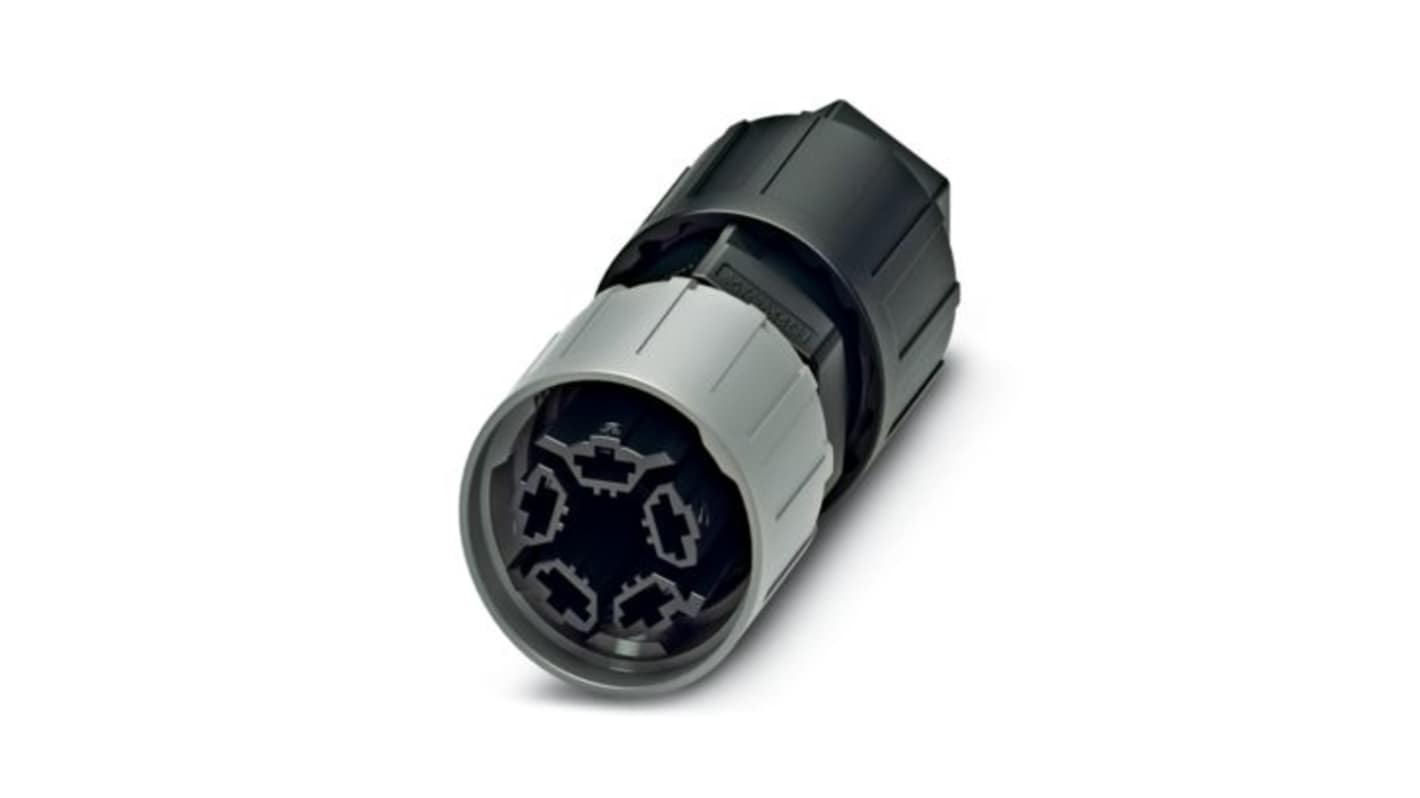 Phoenix Contact Industrial Circular Connectors, 5 Contacts, Cable Mount, Socket, IP65, IP67, IP69K, QPD Series