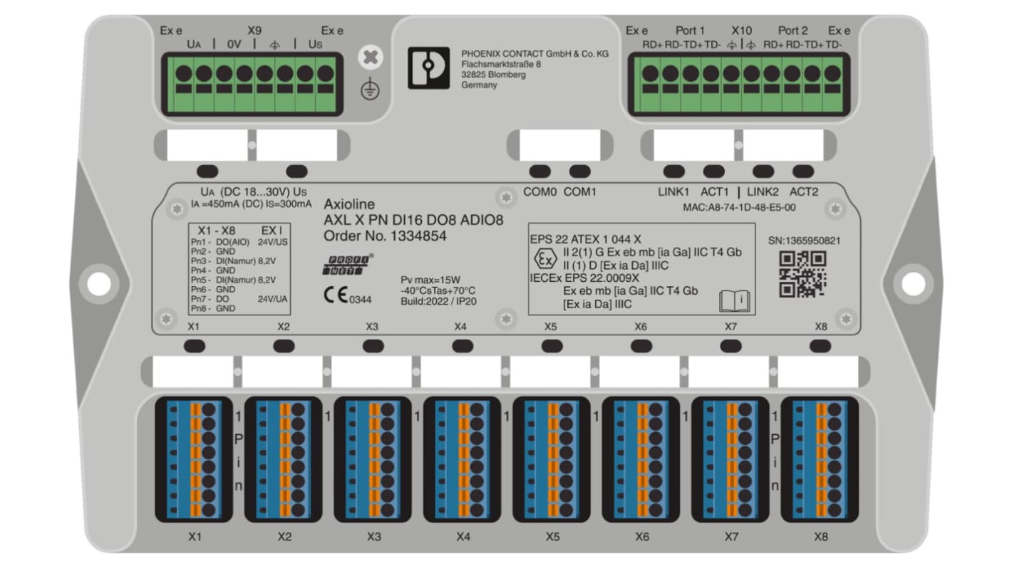 Phoenix Contact Axioline X Series I/O module, 24 V dc Supply, Analogue, Digital Output, 24-Input, Analog, Digital Input