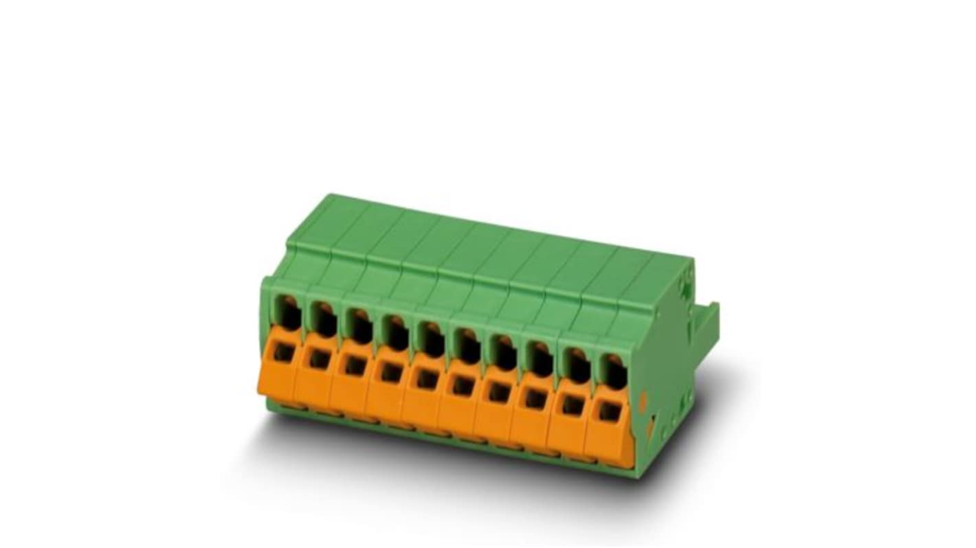 Phoenix Contact PCB连接器, 3p, 5mm间距, 插入式端接, QC 1系列