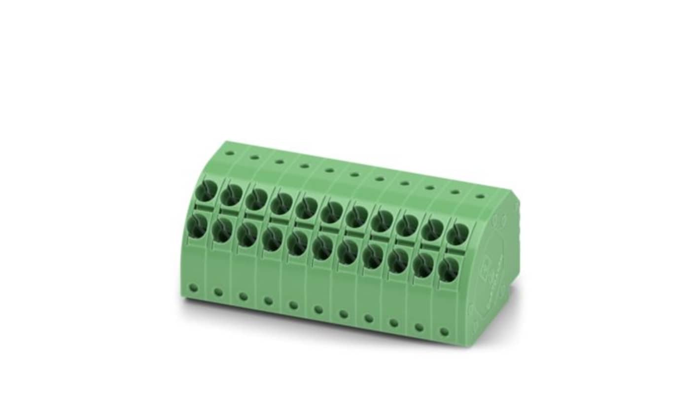 Phoenix Contact PTDA 1 Series PCB Connector, 22-Contact, 3.5mm Pitch, 1-Row, Push In Spring Termination