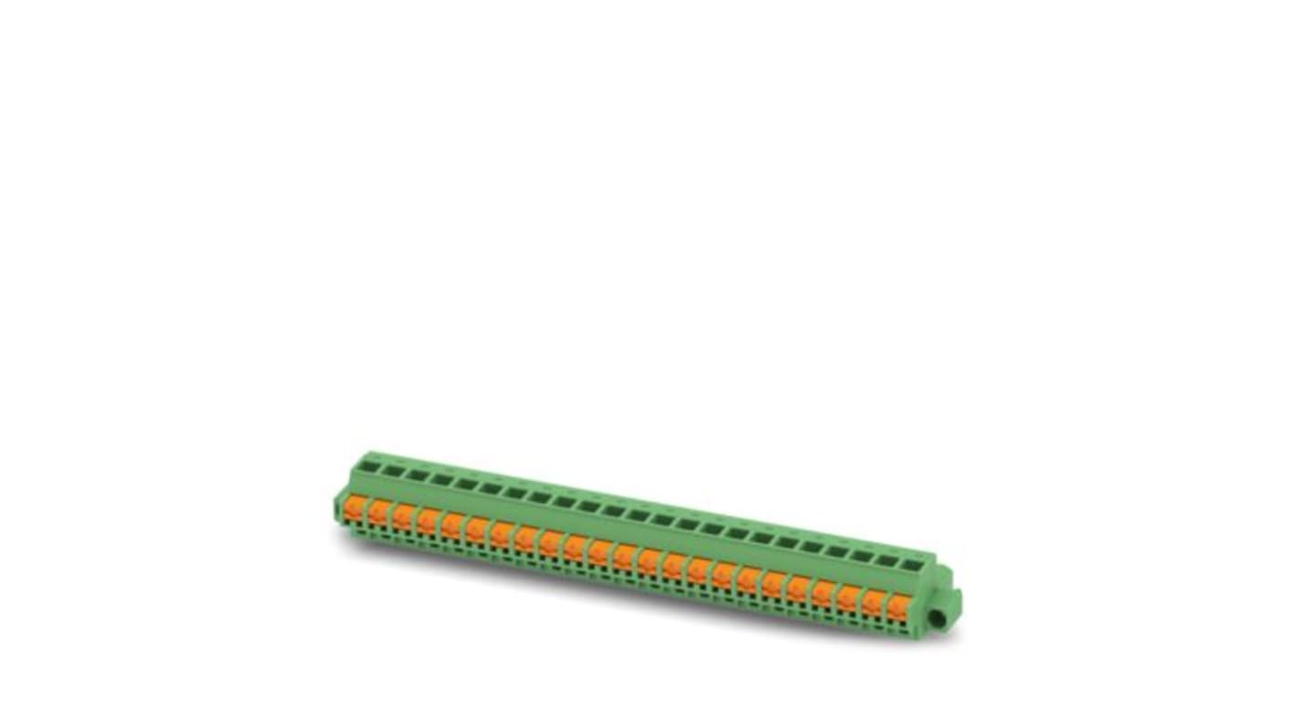 Phoenix Contact FKCOW 2 Series PCB Connector, 23-Contact, 5.08mm Pitch, Screw, 1-Row, Push In Spring Termination