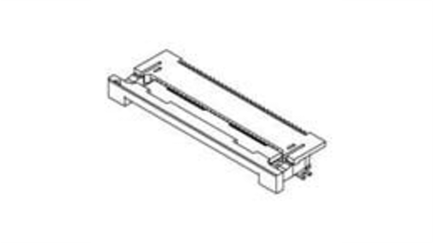 Molex, 54132, 54132-3233 0.5mm Pitch 32 Way Right Angle FPC Connector, Bottom