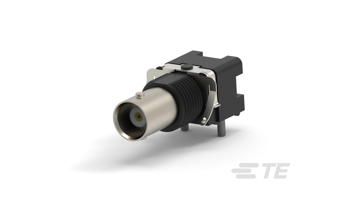 TE Connectivity 5413 Series, Plug Panel Mount BNC Connector, Through Hole Termination, Straight Body