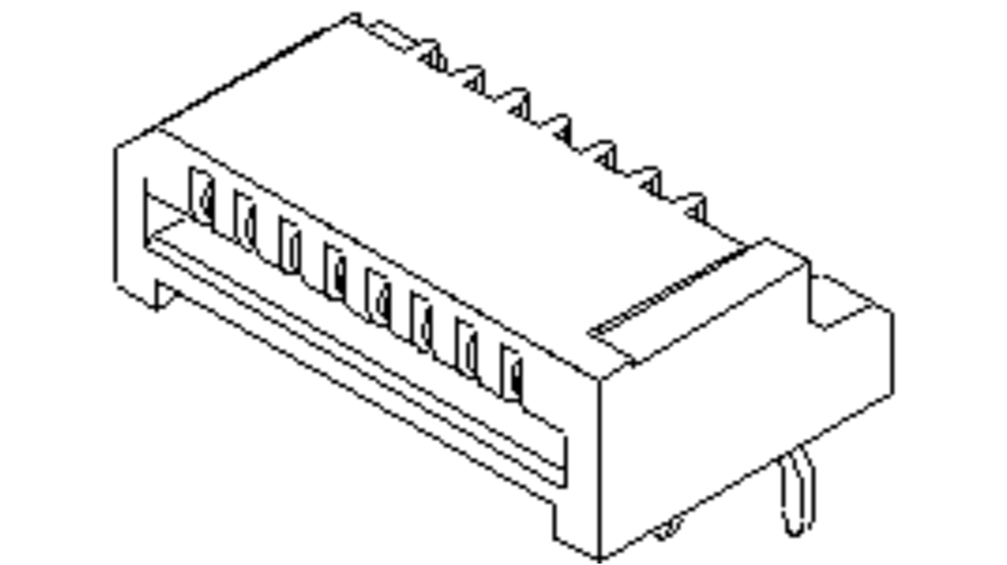 Molex, 52807, 52807-2310 1mm Pitch 23 Way Right Angle Female FPC Connector, Top Entry