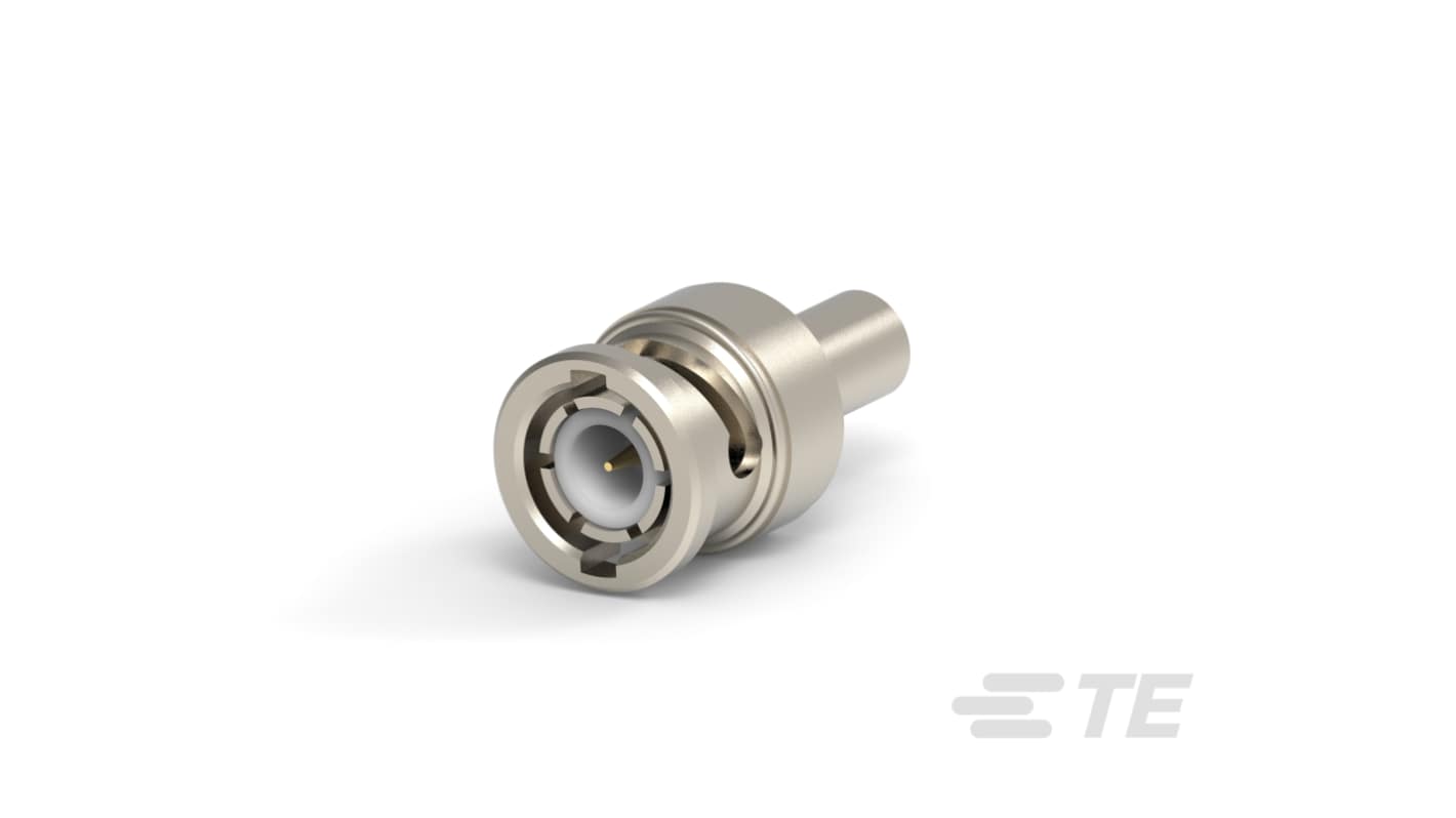 TE Connectivity 5227 Series Cable Mount BNC Connector, 50Ω, Crimp Termination, Straight Body