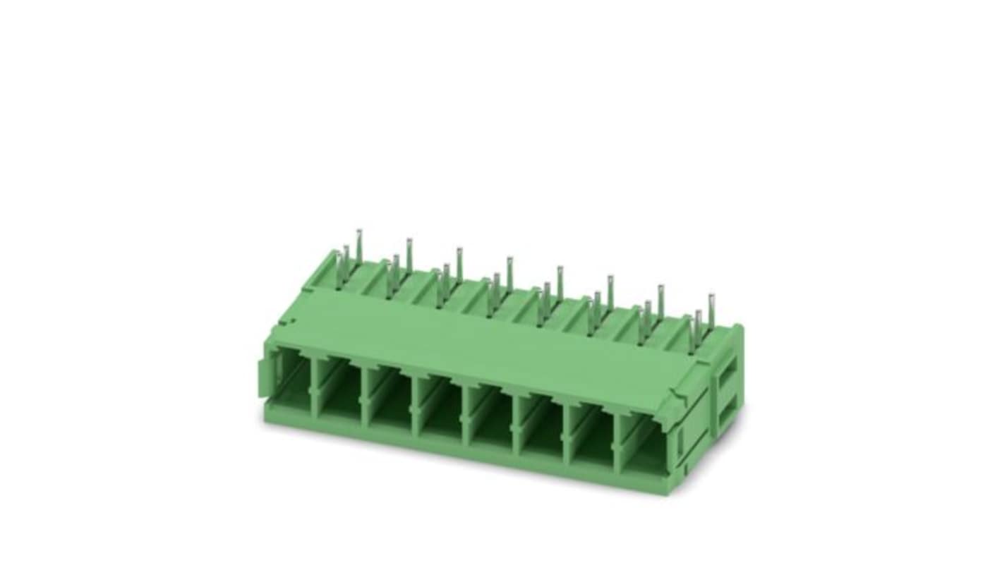 Phoenix Contact PC Series Straight Wave Soldering PCB Header, 8 Contact(s), 7.62mm Pitch, 1 Row(s), Shrouded