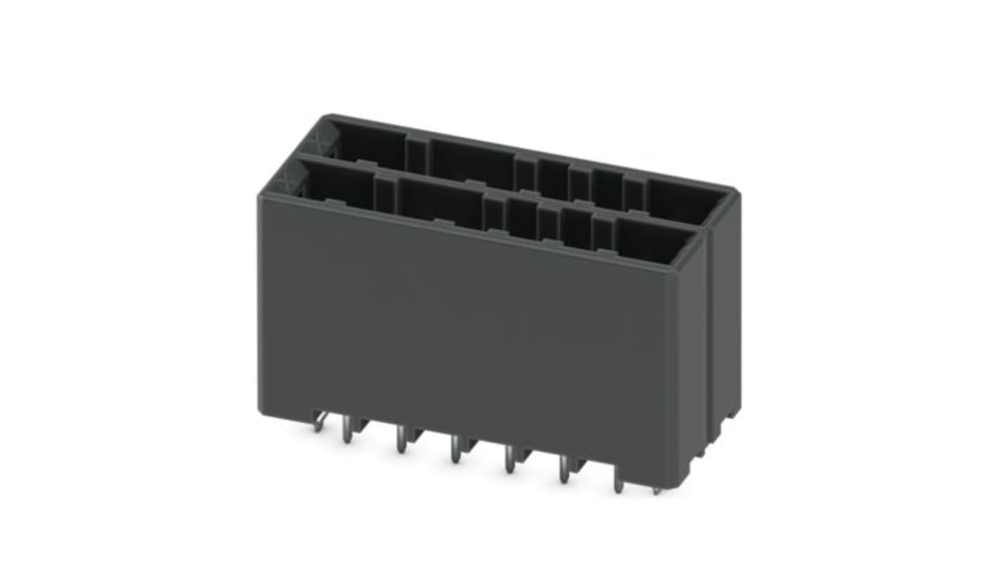 Phoenix Contact DD32H Series Vertical Wave Soldering PCB Header, 12 Contact(s), 5.08mm Pitch, 2 Row(s), Shrouded