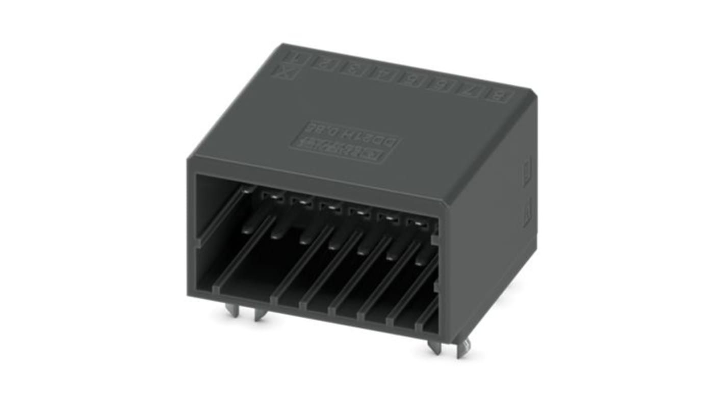 Phoenix Contact DD21H Series Straight Wave Soldering PCB Header, 16 Contact(s), 2.5mm Pitch, 2 Row(s), Shrouded