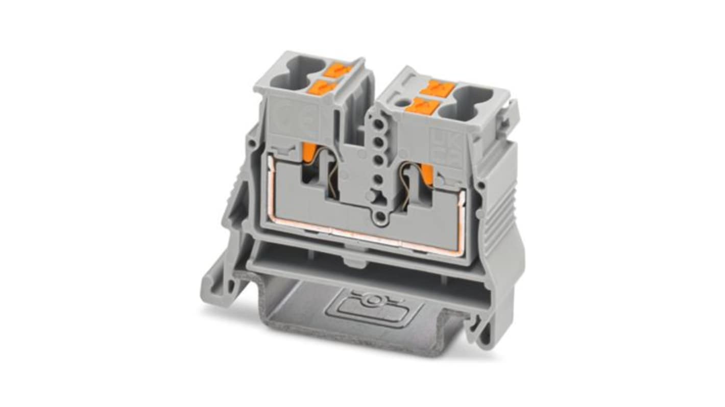 Phoenix Contact 1429438 MPTD Series Grey, 2.5mm², 1-Level, Push In Termination