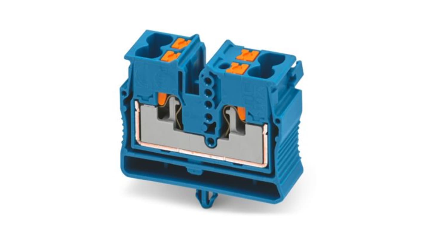 Phoenix Contact 1429442 MPTD Series Blue, 2.5mm², 1-Level, Push In Termination