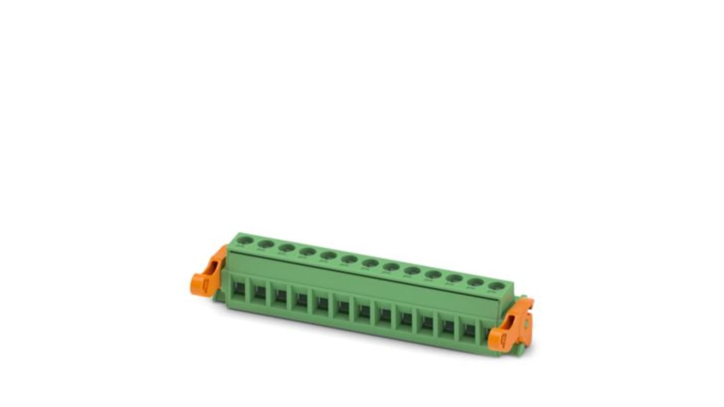 Phoenix Contact MSTB Series PCB Connector, 13-Contact, 5.08mm Pitch, Locking Jack, 1-Row, Screw Termination
