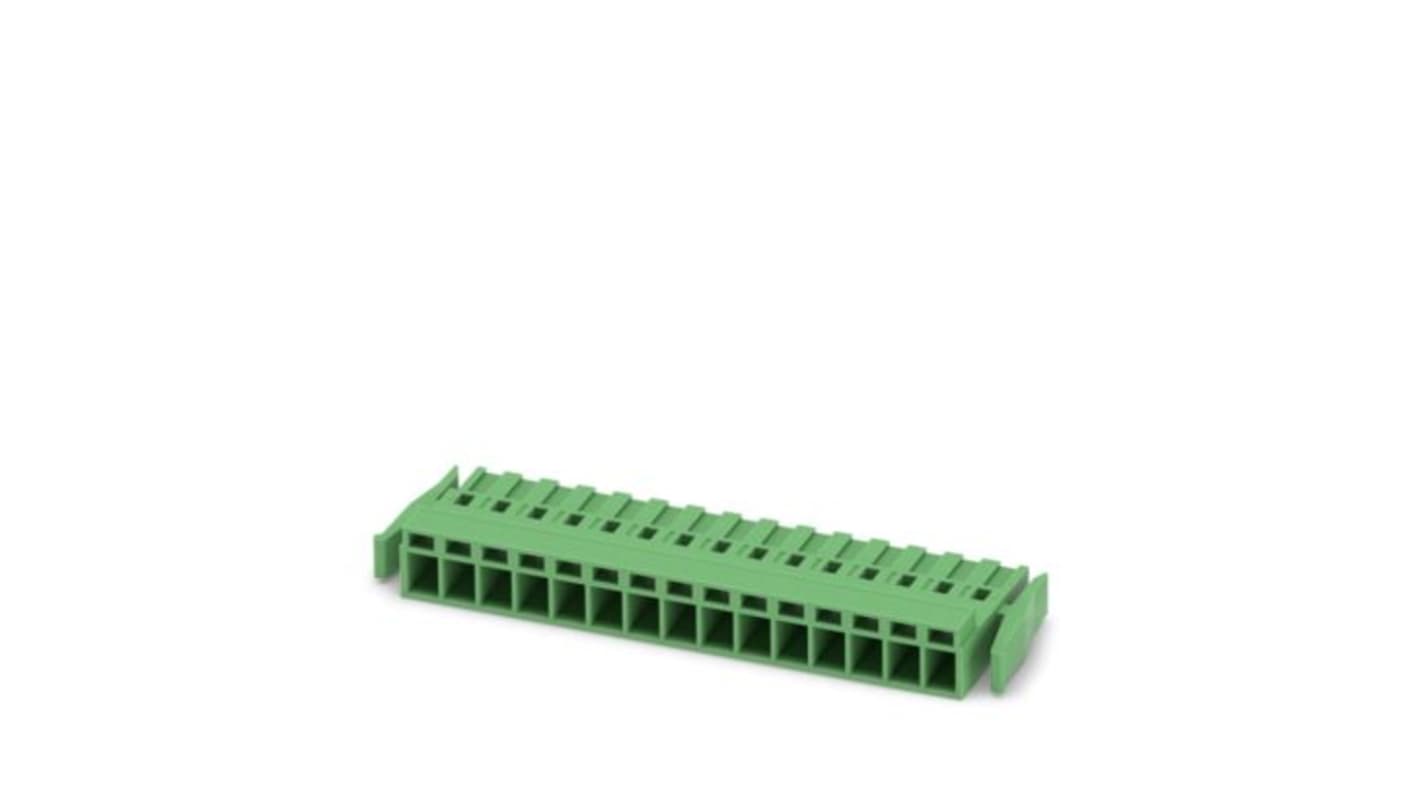 Phoenix Contact MSTBC Series PCB Connector, 15-Contact, 5.08mm Pitch, Latching, 1-Row, Crimp Termination