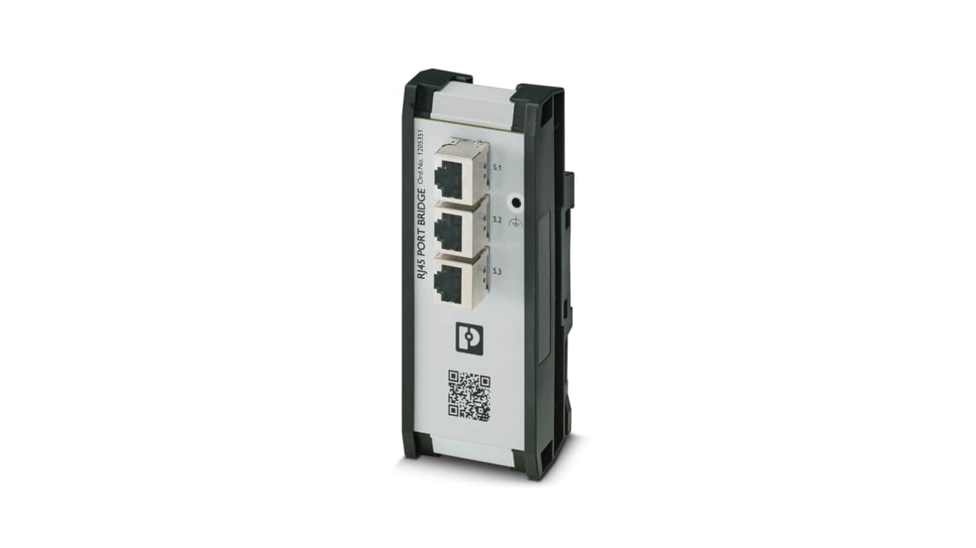 Panel RJ, RJ45-PORT, Cat2, 3 portów, RJ45, Czarny, biały