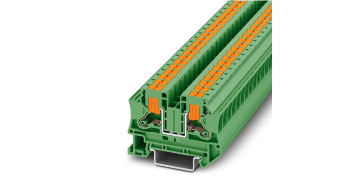 Phoenix Contact 1291913 PTV 6 GN Series Green, 6mm², 1-Level, Push In Termination