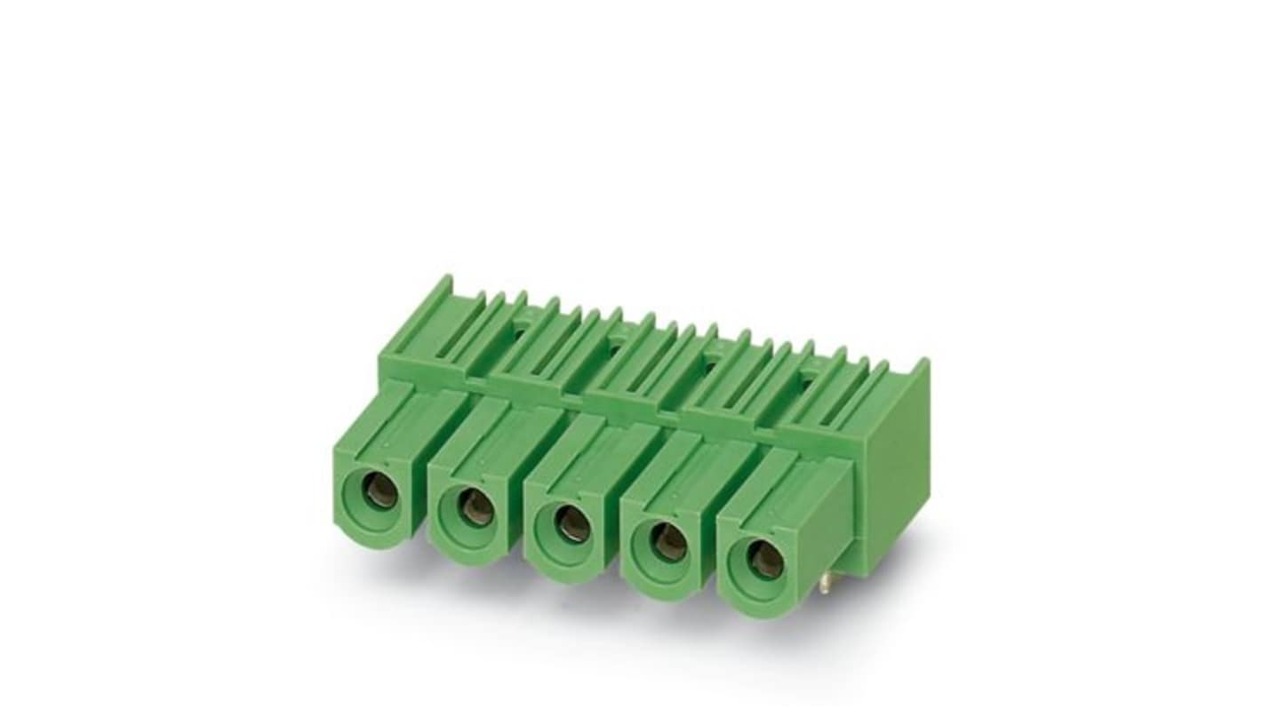 Phoenix Contact IPC Series Straight Wave Soldering PCB Header, 9 Contact(s), 10.16mm Pitch, 1 Row(s), Shrouded