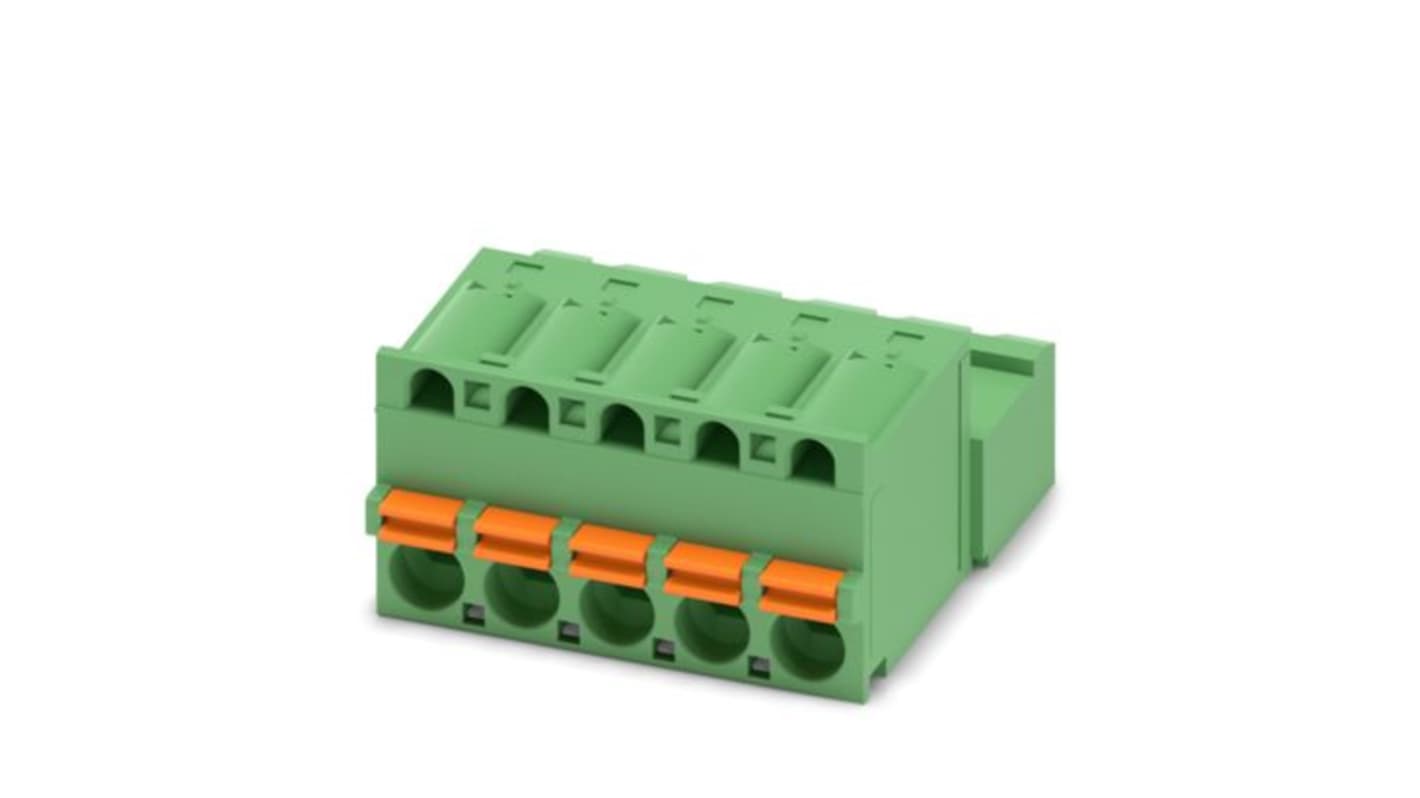 Phoenix Contact FKIC 2 Series PCB Connector, 5-Contact, 5.08mm Pitch, 1-Row, Push In Spring Termination