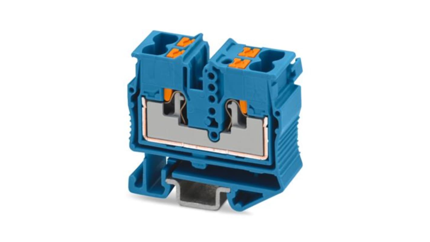 Phoenix Contact 1429437 MPTD Series Blue, 2.5mm², 1-Level, Push In Termination