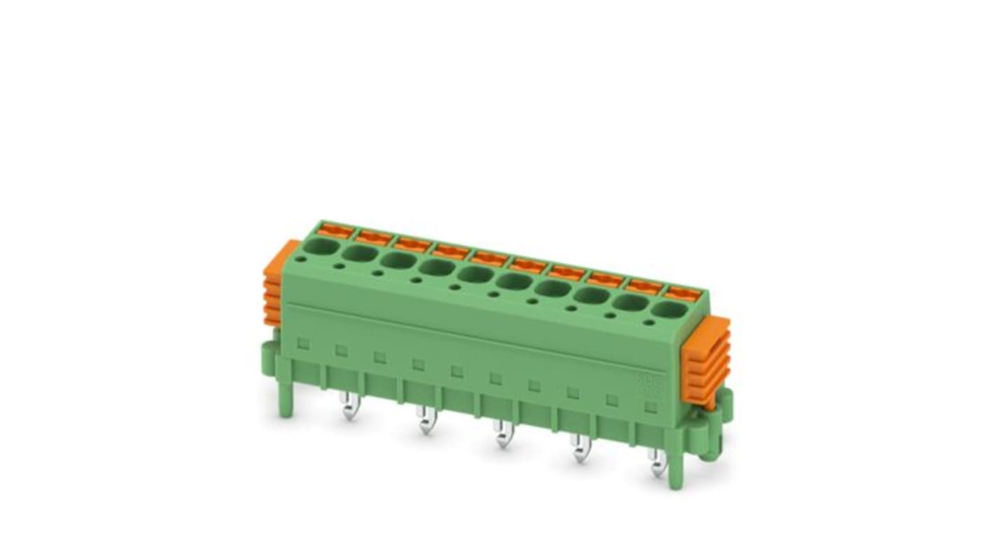Phoenix Contact SDC 2 Series PCB Connector, 10-Contact, 5mm Pitch, Plug-In, 1-Row, Push In Spring Termination