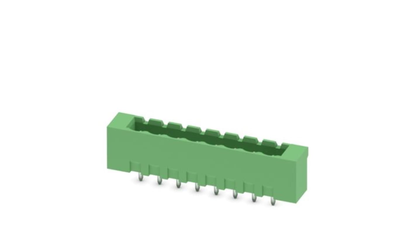 Phoenix Contact MSTBVA Series Vertical Wave Soldering PCB Header, 8 Contact(s), 5.08mm Pitch, 1 Row(s), Shrouded