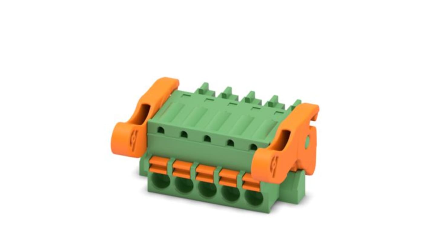 Phoenix Contact FK-MCP 1 Series PCB Connector, 5-Contact, 3.81mm Pitch, 1-Row, Push In Spring Termination