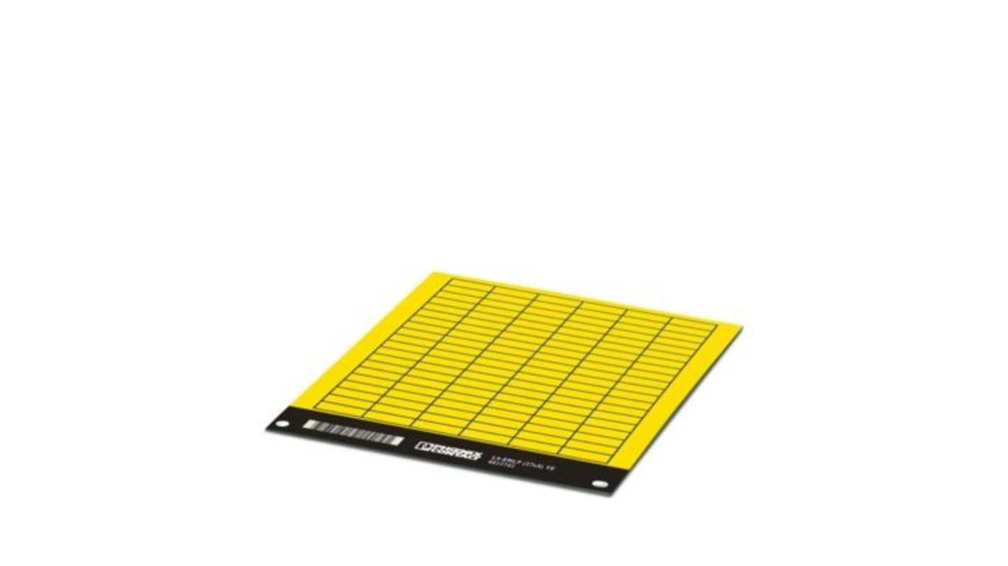 Phoenix Contact LS-EMLP Adhesive Marking Foil, Yellow, Pre-printed "Unlabeled", for Devices In The Control Cabinet,