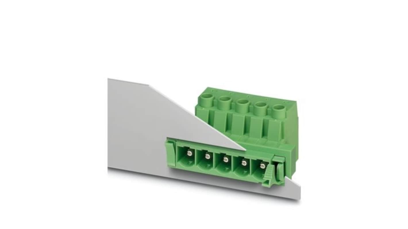 Phoenix Contact, 10.16mm Pitch, DFK, 8 Way, , Pluggable Terminal Block, Feed Through Plug, Screw, Screw Termination,
