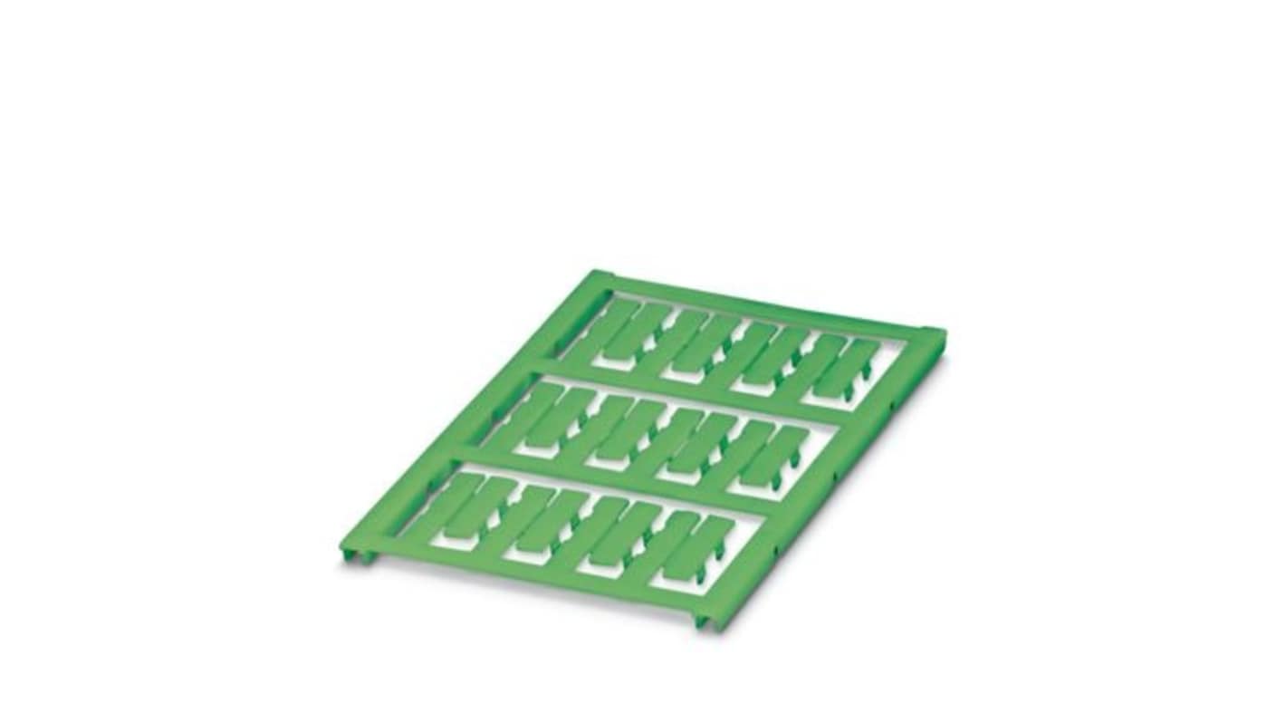 Phoenix Contact UC-WMC Clip On Cable Marker, Green, Pre-printed "Unlabeled", 1.9 → 3.1mm Cable, for Conductor