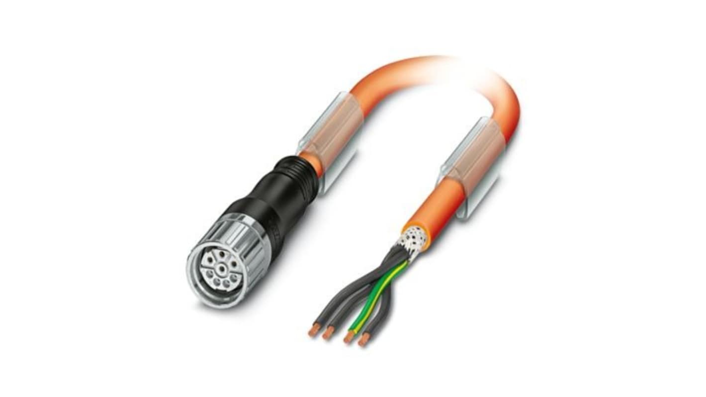 Phoenix Contact KSF PSLC11Y-J 1 mm², 2.5 mm² 8 Core Power Cable, Orange Polyurethane PUR, 10m